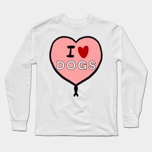 I love dogs in heart shape for dog lovers Long Sleeve T-Shirt